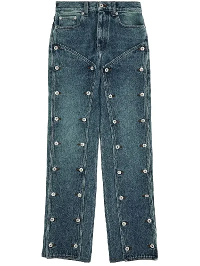 Y/Project Vintage Blue Evergreen Snap Off Jeans