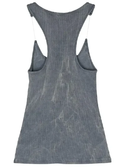 Y/Project Washed Blue Invisible Strap Tank Top Back