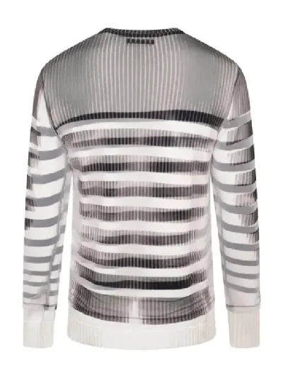 Y/Project White/Black Mariniere Mesh Cover Sweater Back