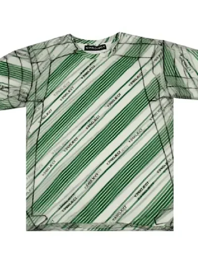 Y/Project White/Green Printed Cover T-Shirt