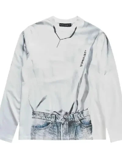 Y/Project White Trompe L'Oeil Long-Sleeve T-Shirt