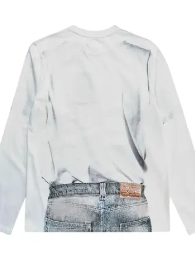 Y/Project White Trompe L'Oeil Long-Sleeve T-Shirt Back